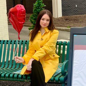 MICHAEL KORS YELLOW COAT